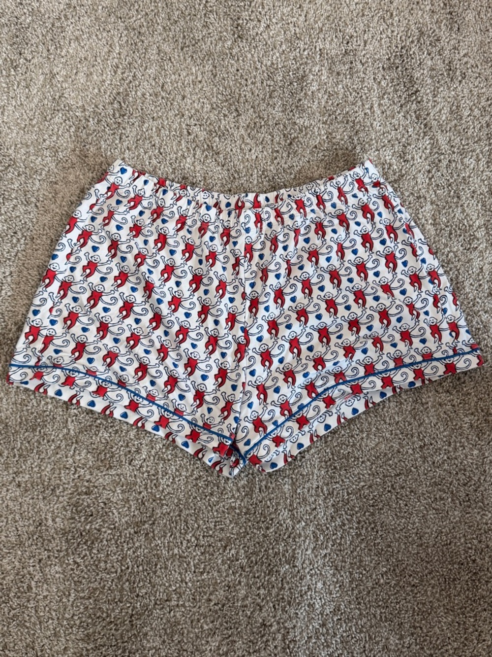 Roller Rabbit Red & Blue Monkey Pajama set - Picture 4 of 5